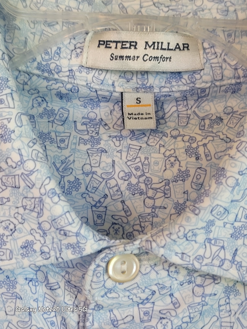 Peter Millar Bay Hill Cocktail Polo Shirt Mens Small LIKE NEW